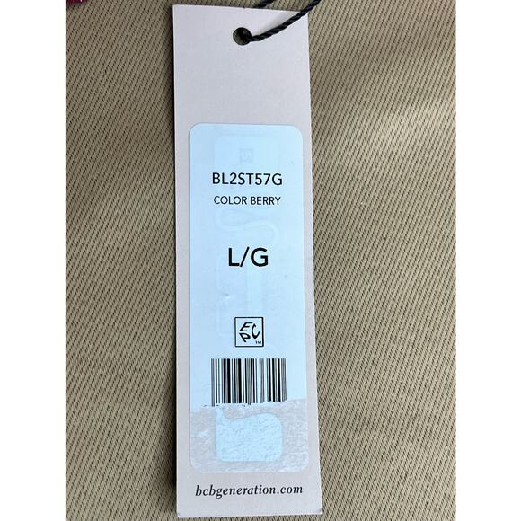 BCBGeneration Stardust Pink Metallic Knot Bandeau Bikini Top L NWT - Picture 4 of 4